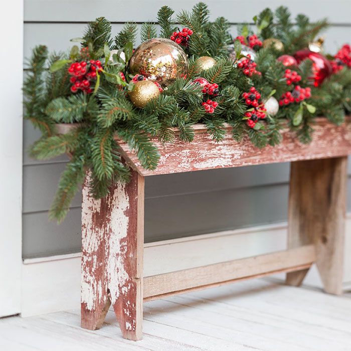 christmas decor for outdoor bench 20+ Decorating Outdoor Bench For Christmas The Urban Decor