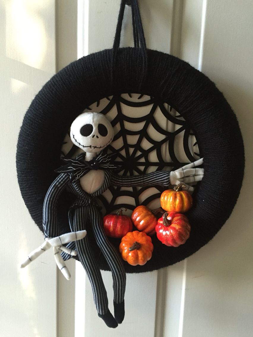 jack skellington christmas decorations outdoor Jack Skellington wreath Halloween party decor, Halloween party decor