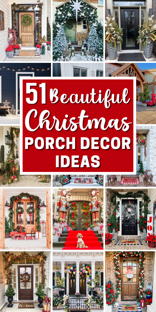 outdoor christmas decorations front porch ideas 51 Best Christmas Porch Decor Ideas Christmas porch decor, Christmas