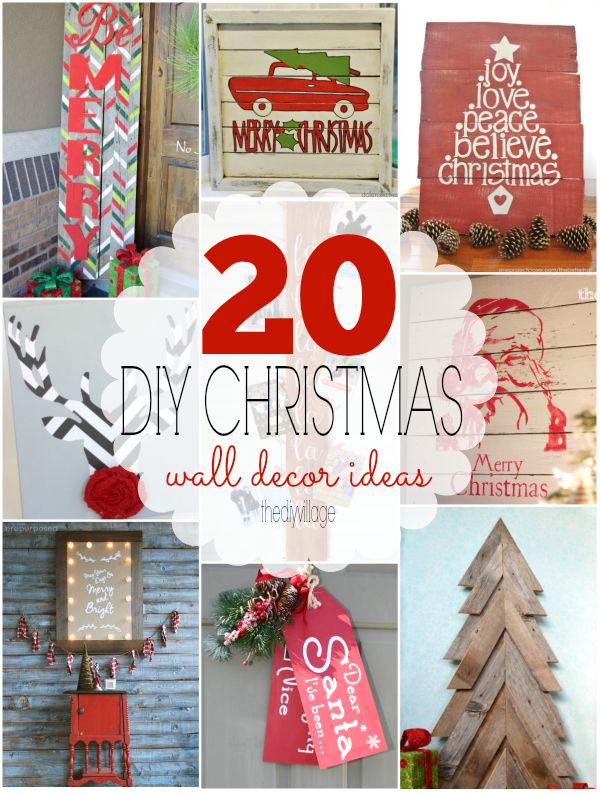 christmas diy wall decor 20 Christmas wall decor ideas that any DIYer can do! Christmas Wall Art