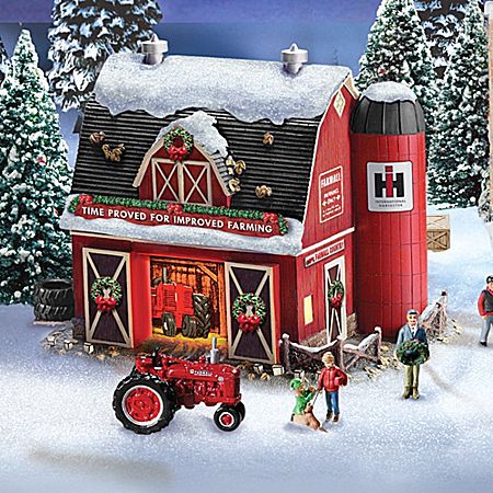 tractor supply christmas decor Farmall Illuminated Holiday Village Collection Christmas villages