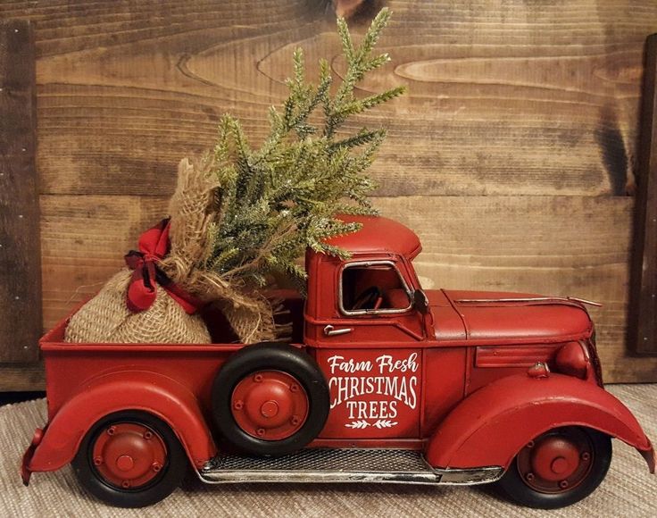 old truck christmas decor Elegant DIY Christmas Decor Ideas With Vintage Style 48 Christmas red