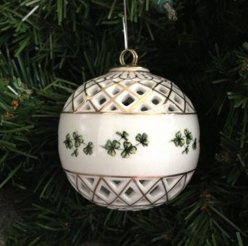 christmas decorations sale ireland Irish Christmas Ornament Shamrock Ball Ornament Irish christmas