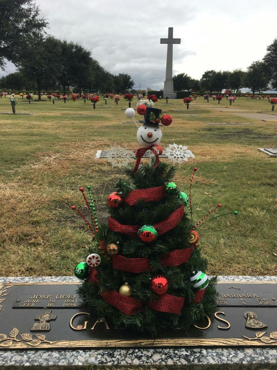 christmas decoration ideas for graves Cemetery Snowman Winter/Christmas Tree for Existing VaseStyrofoam