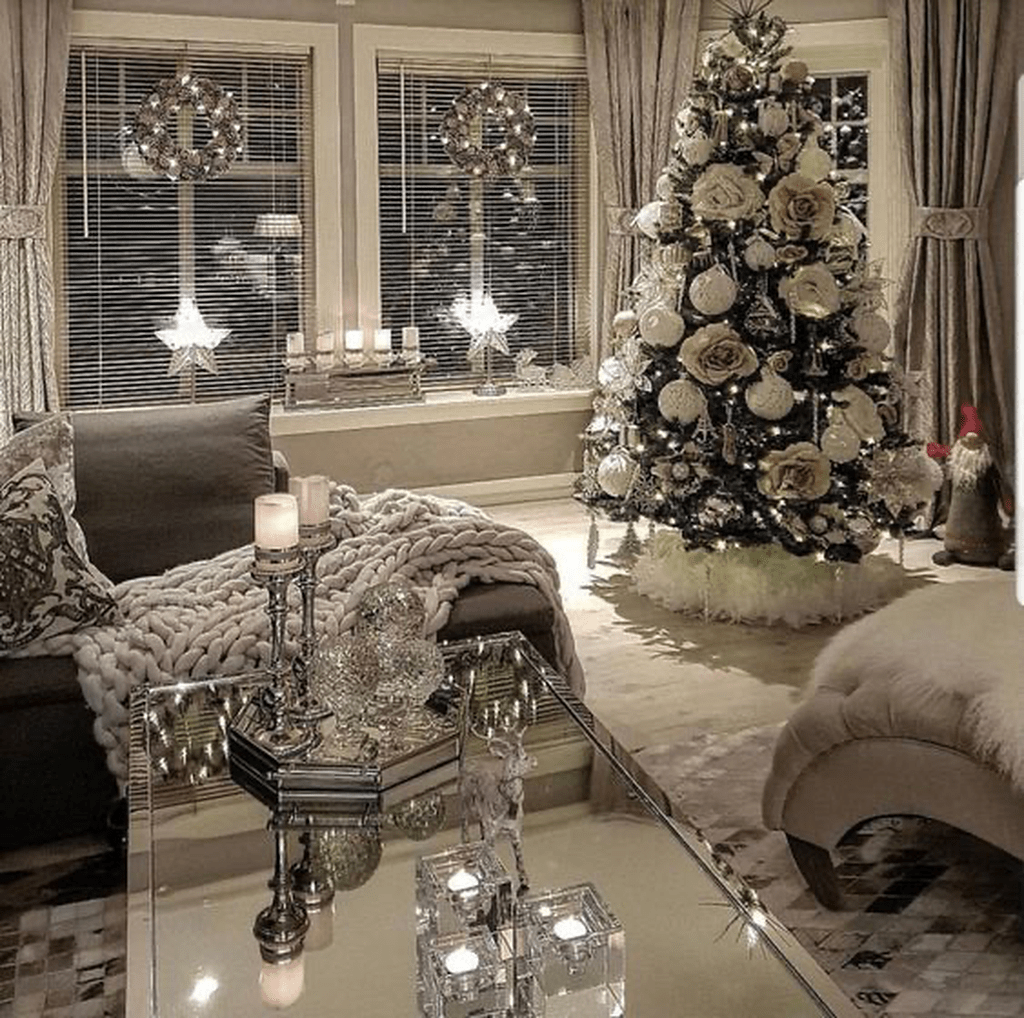 christmas interior decorations home 30+ Living Room White Christmas Decorations