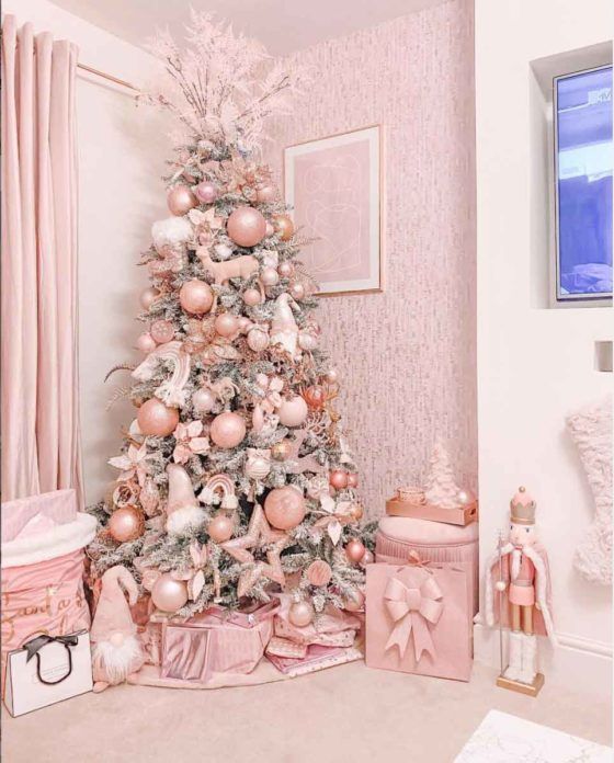 pink christmas decorations indoor Pink Christmas Aesthetic Ideas The Mood Guide Pink christmas