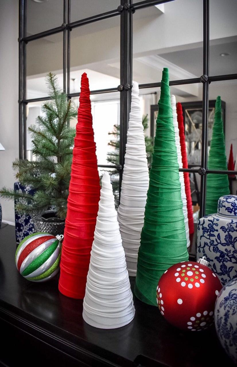 green velvet christmas decor Velvet Tree Green Large Etsy Candy christmas decorations, Silver