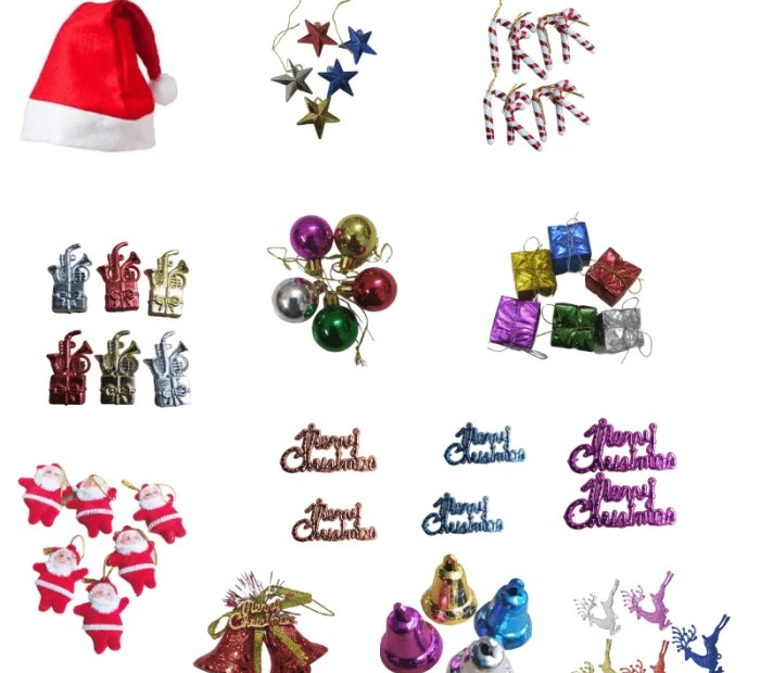 christmas tree decor pack Christmas tree decor Pack of 56 Annora Collection