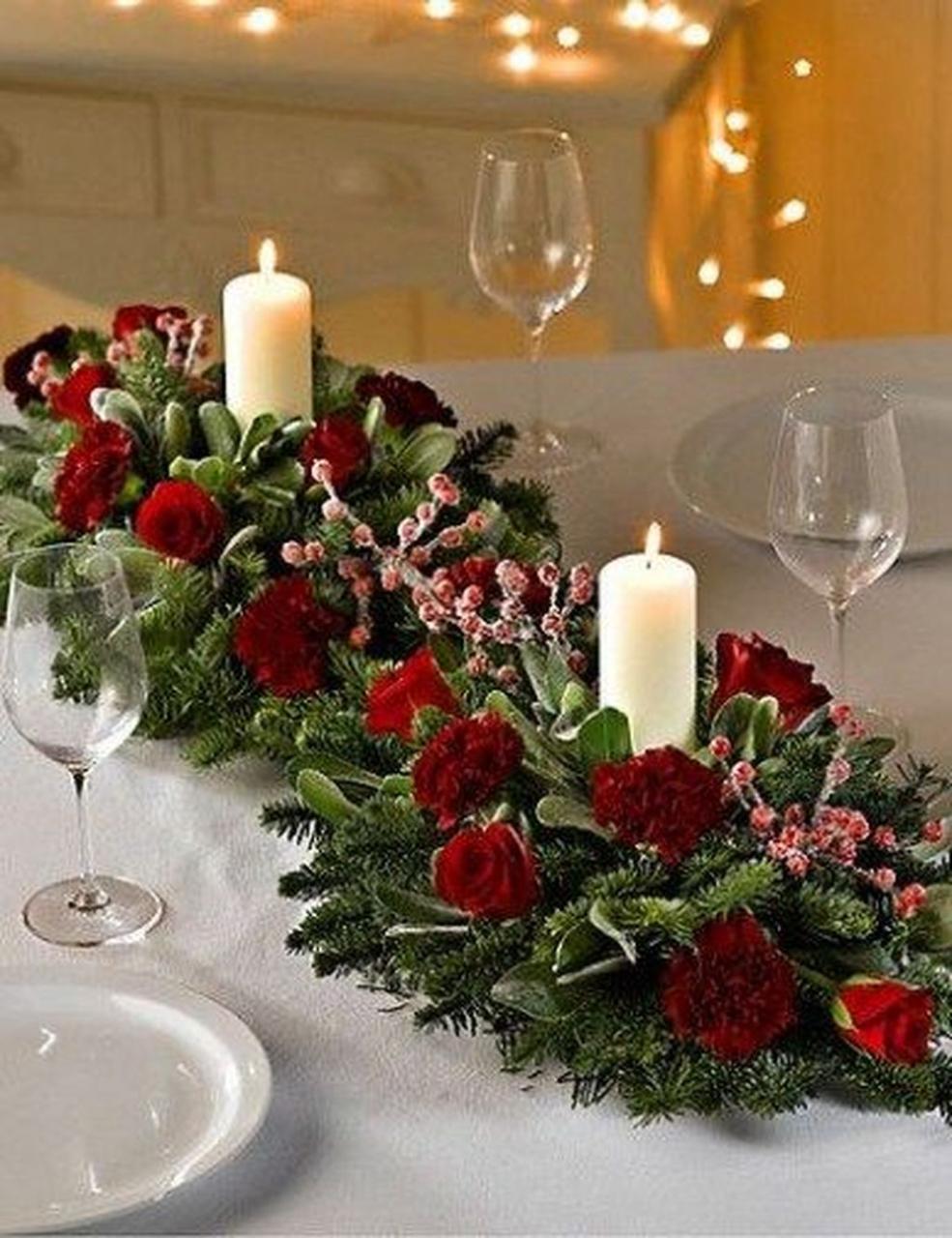 christmas table decorations sale uk 36 Beautiful Christmas Table Centerpieces For Your Dining Room HMDCRTN