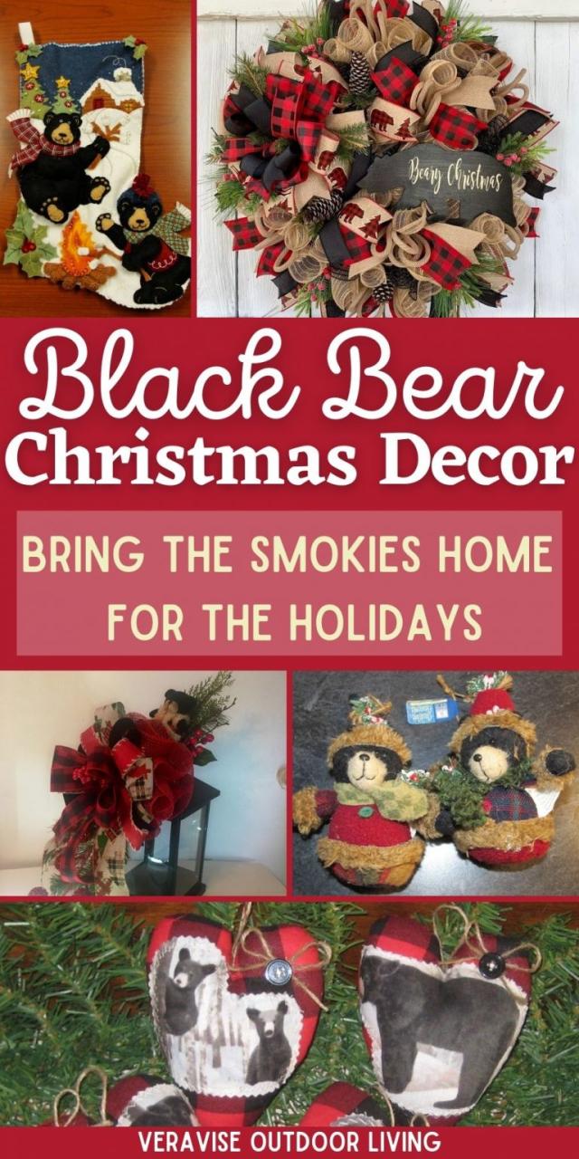 christmas black bear decor Black Bear Christmas DecorBring The Smokies Home for the Holidays