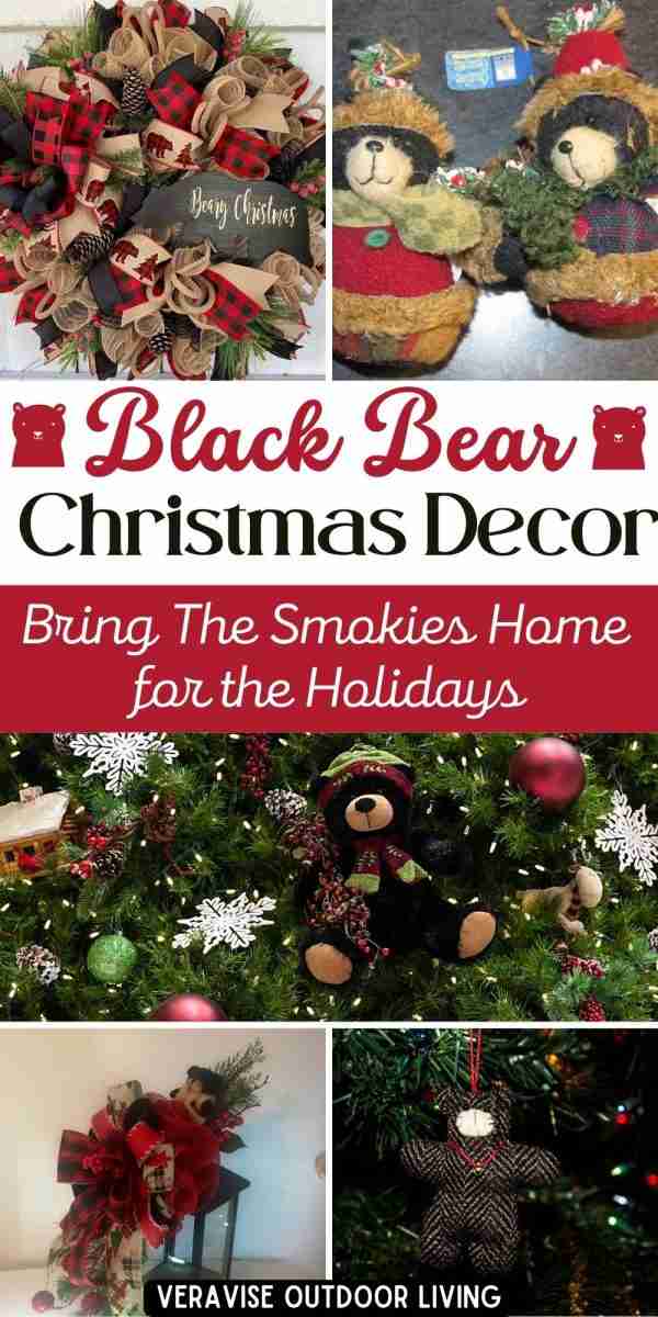 christmas black bear decor Black Bear Christmas DecorBring The Smokies Home for the Holidays