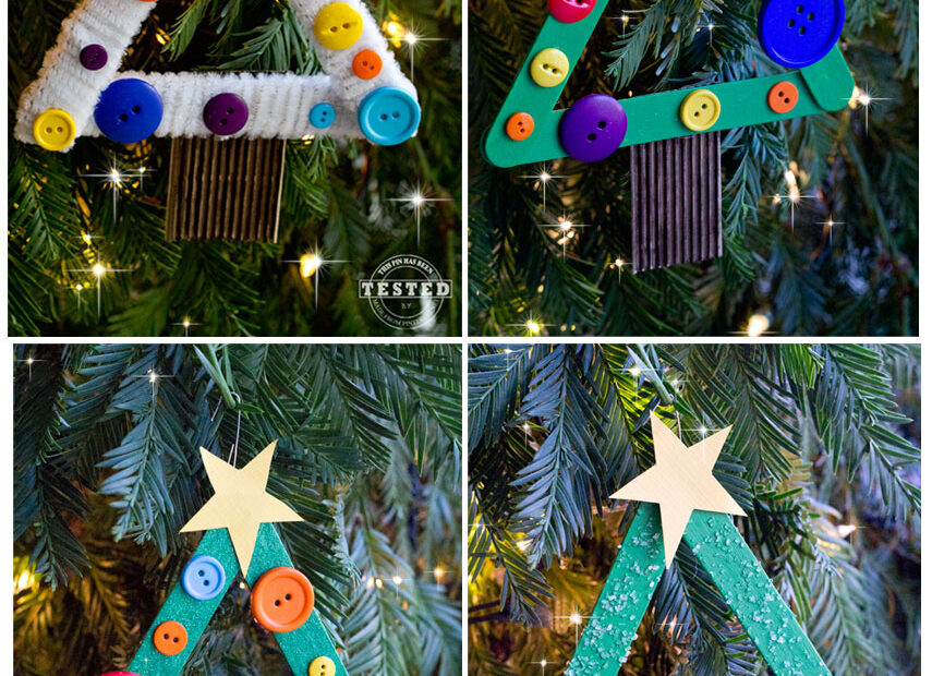 christmas ornament ideas kids DIY Kids Christmas Tree Ornament TGIF This Grandma is Fun