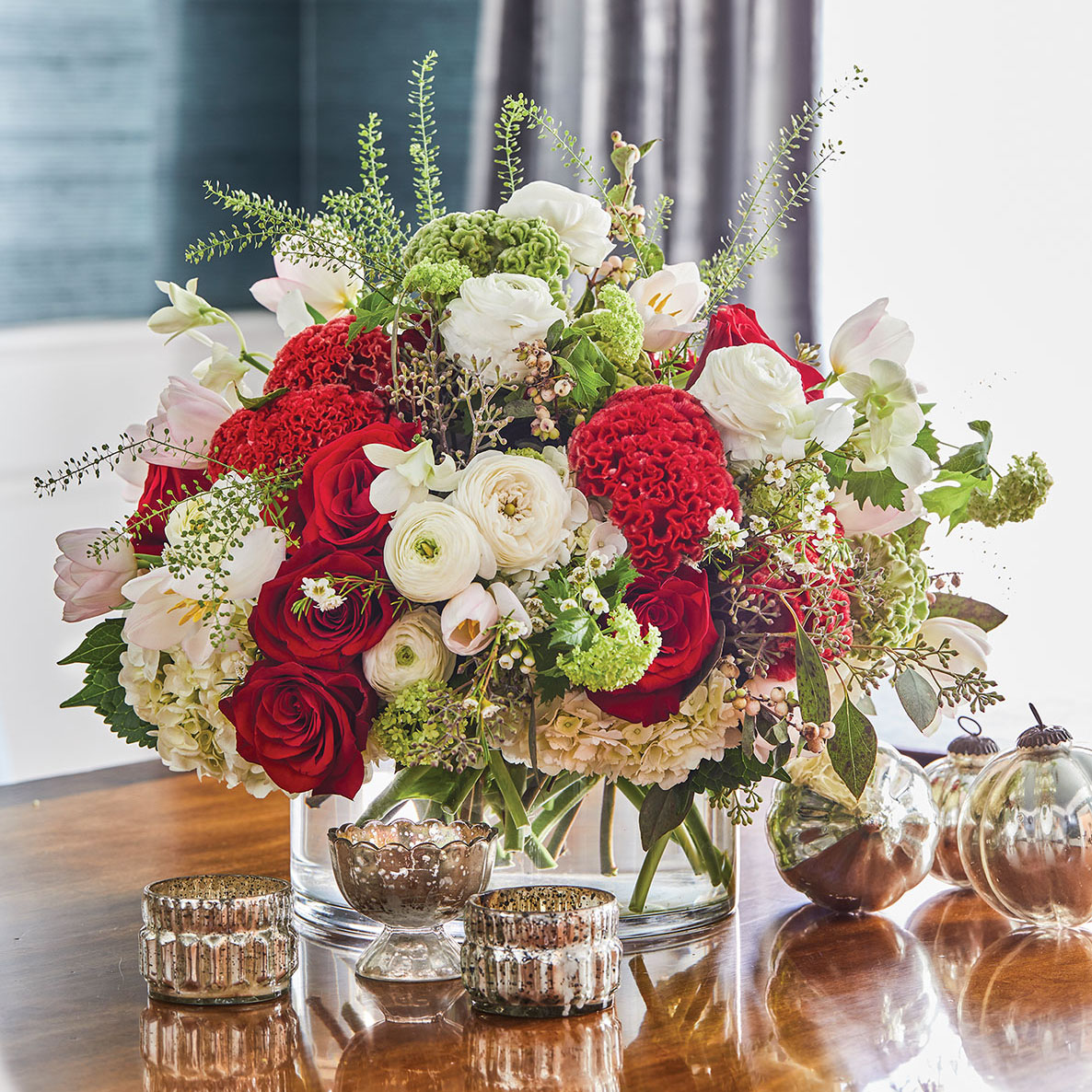 flower vase christmas decor Flower Arrangements Pictures For Christmas Best Flower Site