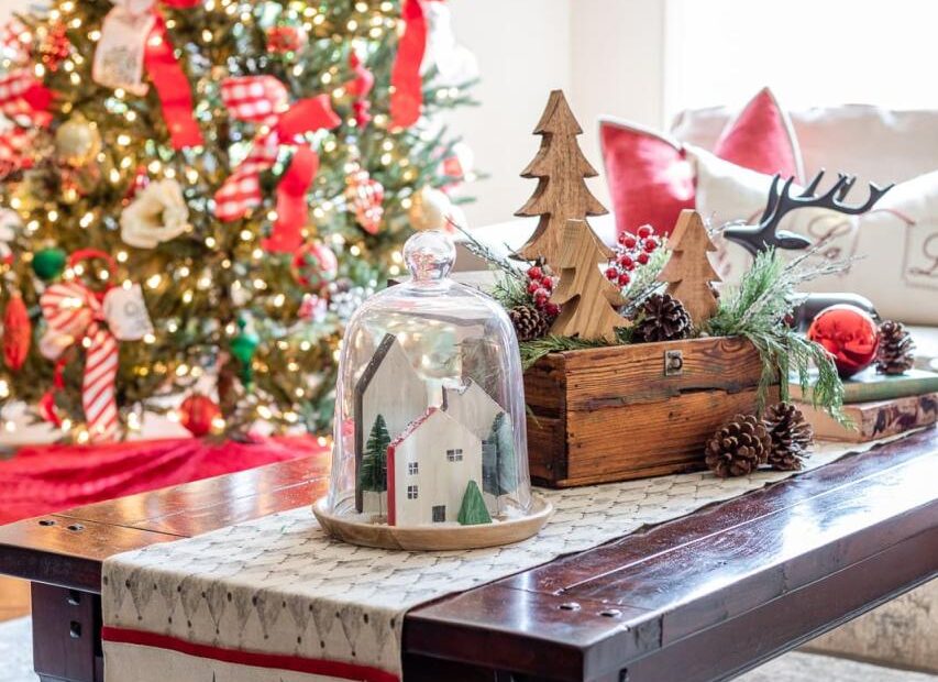 round coffee table christmas decor How to Style the Best Christmas Coffee Table Decor