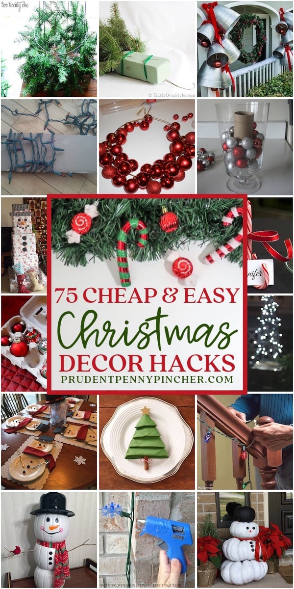 outdoor christmas decorations hacks 75 Cheap and Easy DIY Christmas Decor Hacks Prudent Penny Pincher