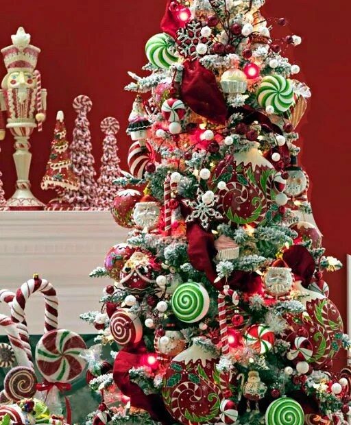 candy decor for christmas tree 46 Famous Candy Christmas Tree Decorations Ideas Decoration Love