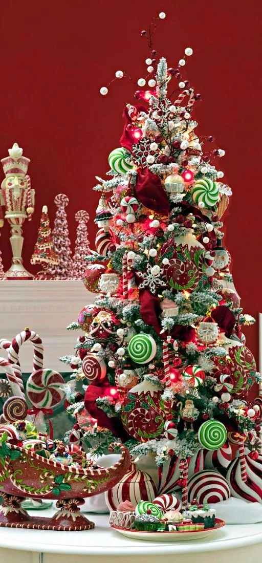 candy decor for christmas tree 46 Famous Candy Christmas Tree Decorations Ideas Decoration Love