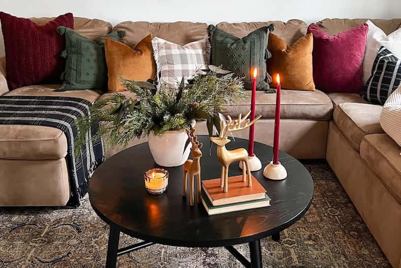 christmas decor coffee table 13 MustTry Christmas Coffee Table Decor Ideas Farmhousehub