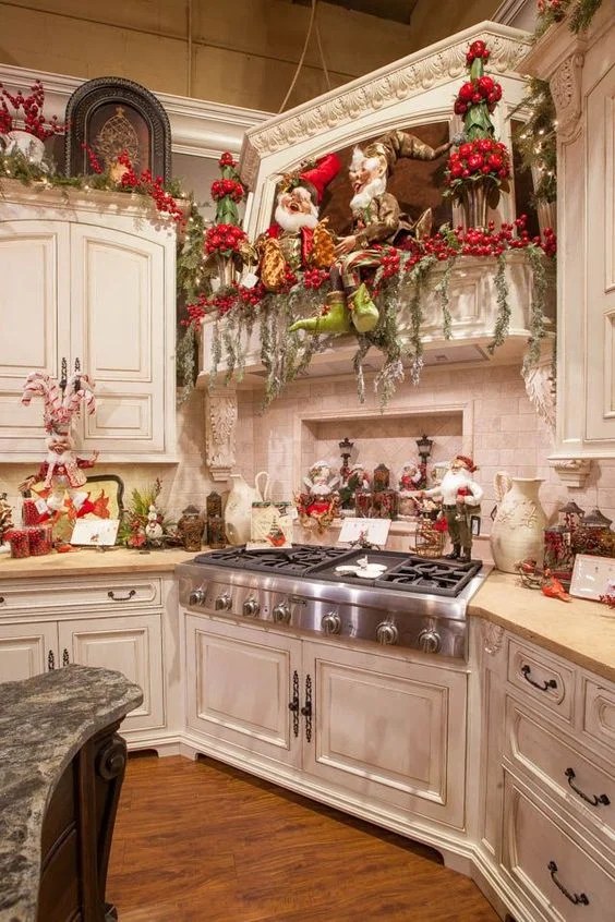 christmas decor on kitchen cabinets 21 Impressive Christmas Kitchen Decor Ideas Feed Inspiration