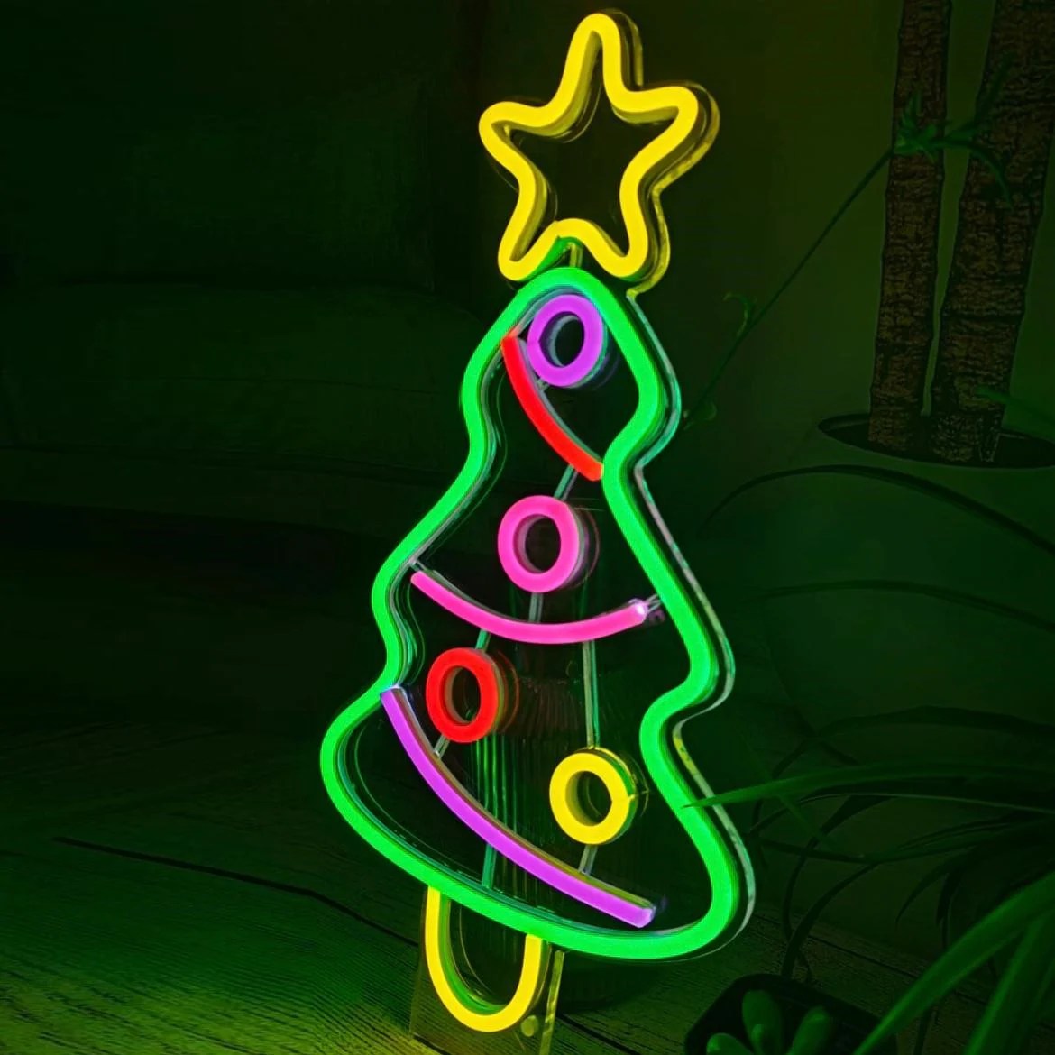 neon christmas decorations outdoor Christmas Tree Indoor/Outdoor LED Neon Light for Holiday Decoration