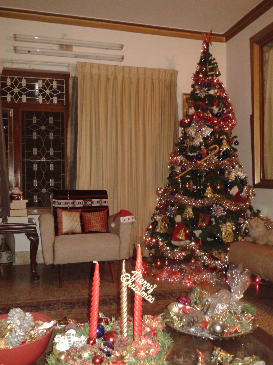 christmas decor in india FileChristmas Tree in a home Kerala, India..jpg Wikimedia Commons