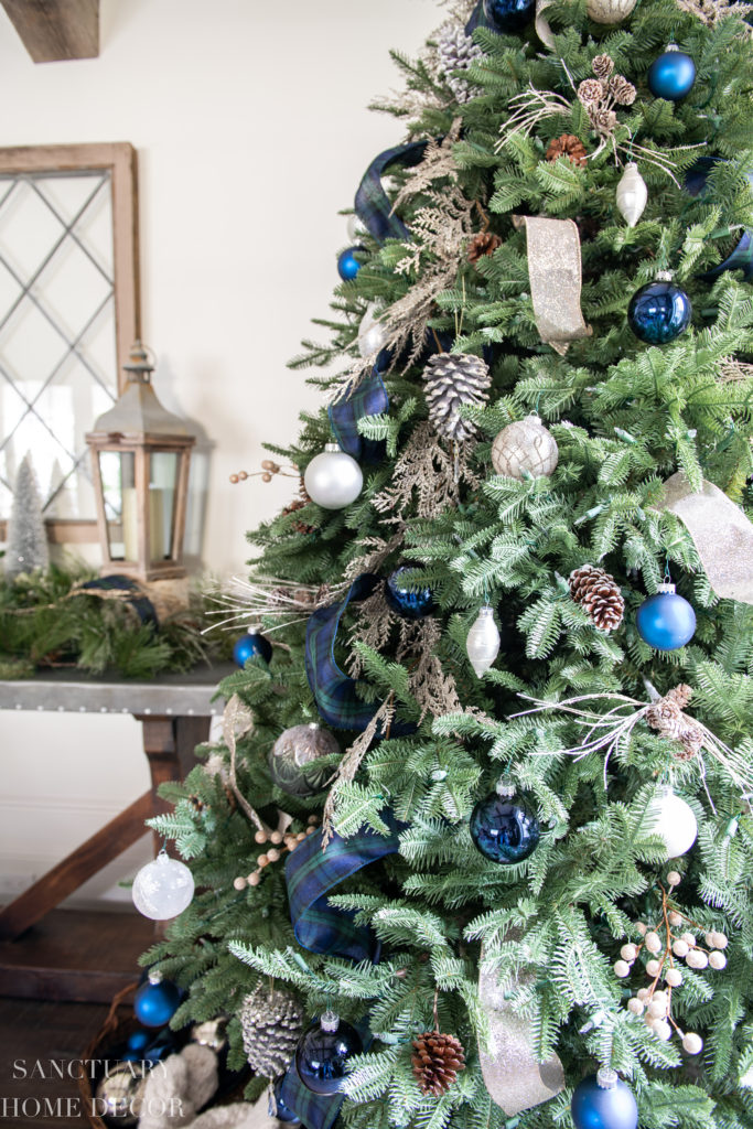 green blue christmas decor Cozy Plaid Christmas Decor in Green and Blue Sanctuary Home Decor