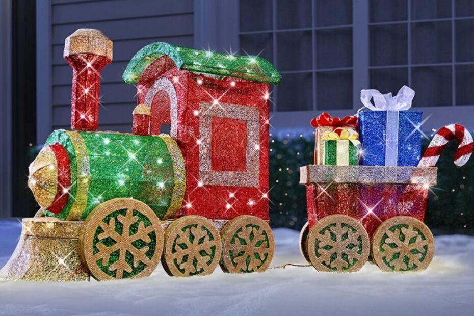 christmas train outdoor decor The 53″ Twinkling Holiday Train Fresh Garden Decor