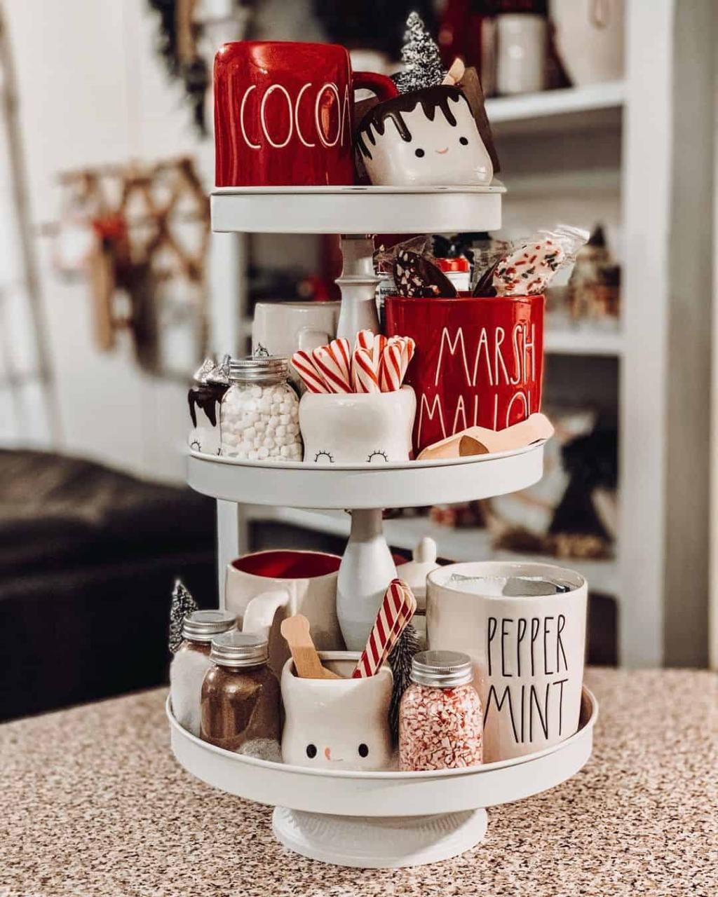 christmas decor tray ideas 35 Christmas Tiered Tray Décor Ideas to Elevate Your Holiday Season