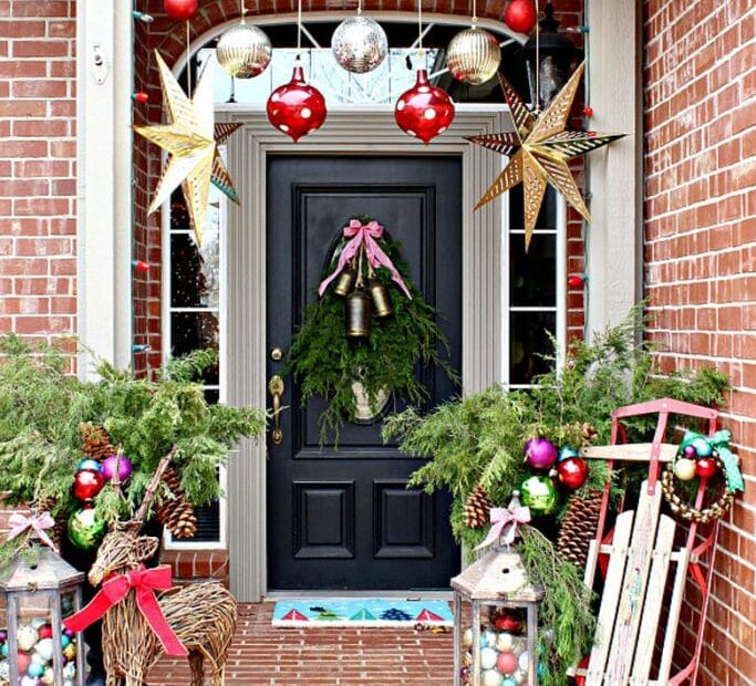 christmas decorations outdoor porch Outdoor Christmas Decorations 32 Best Ideas & Tutorials A