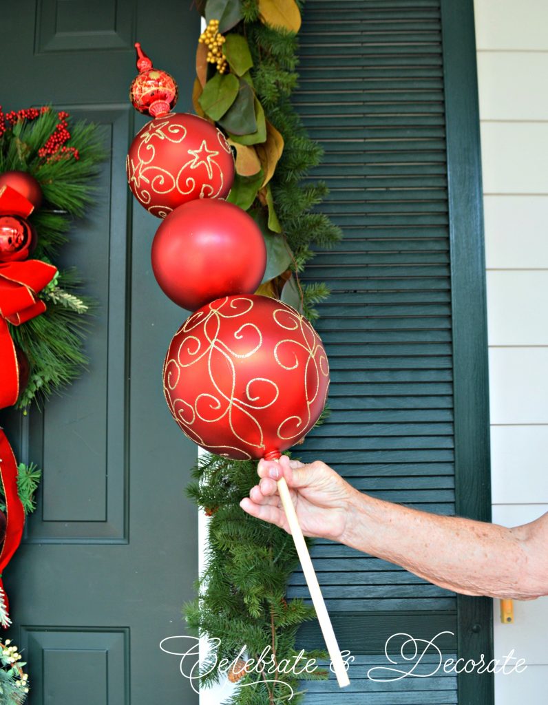 christmas ornament topiary outdoor DIY Christmas Ornament Topiary Celebrate & Decorate