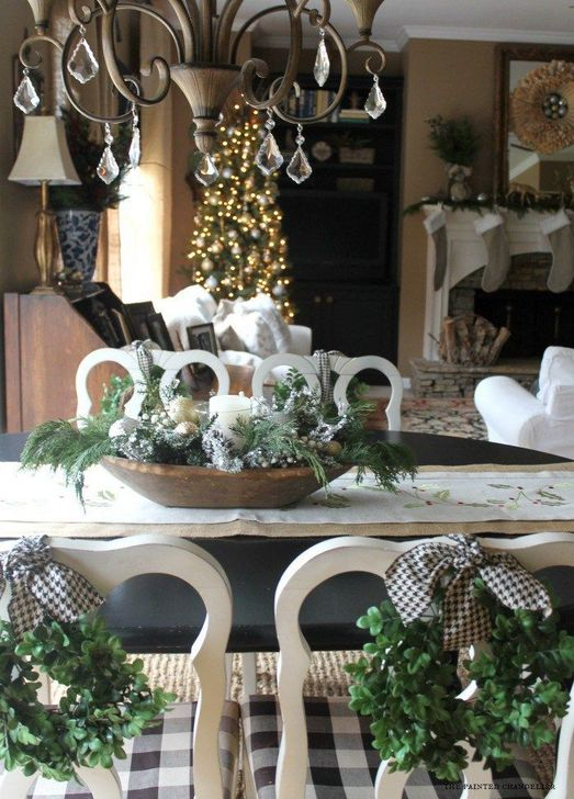 christmas decorating ideas kitchen table 52 Eye Catching Kitchen Table Christmas Decoration Ideas