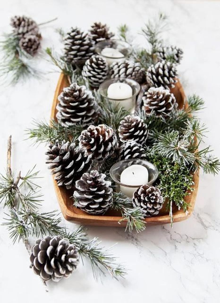 hanging pine cone christmas decor 48 Fabulous Christmas Pine Cone Decorations PIMPHOMEE