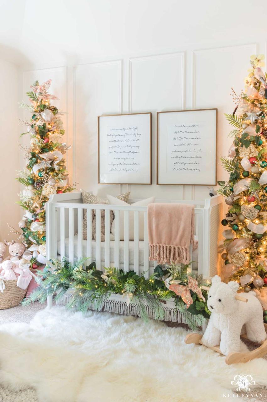 christmas decoration ideas for nursery Nursery Christmas Decorations & Whimsical Bedroom Ideas Kelley Nan