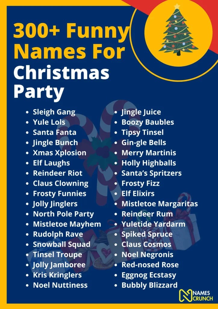 christmas decor theme names 300+ Funny Names For Christmas Party Names Crunch