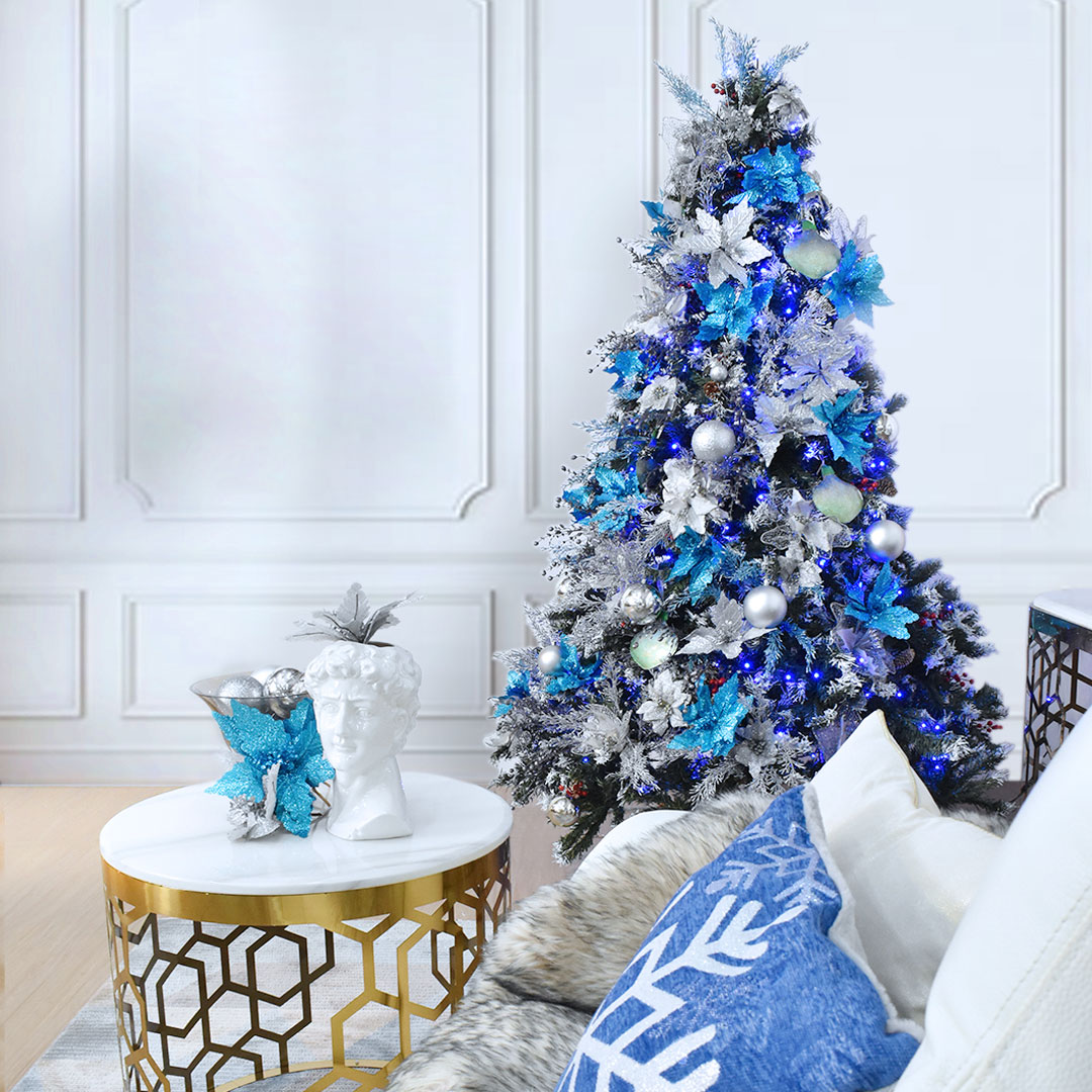 blue and white christmas decor ideas Home Tips