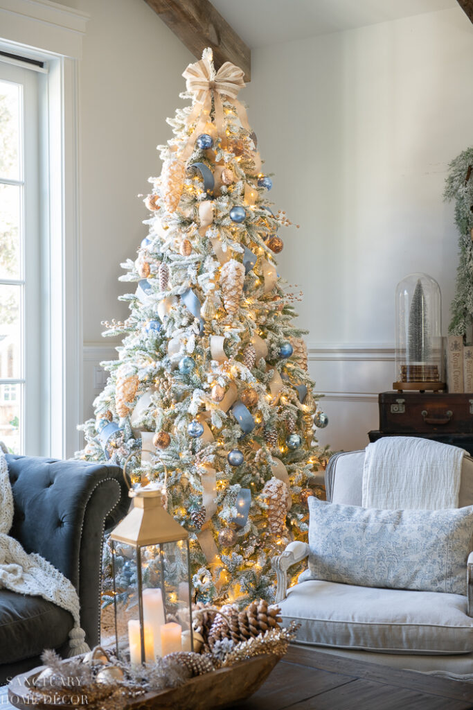 blue and gold christmas decor How to Decorate With Gold and Blue for Christmas Sanctuary Home Decor