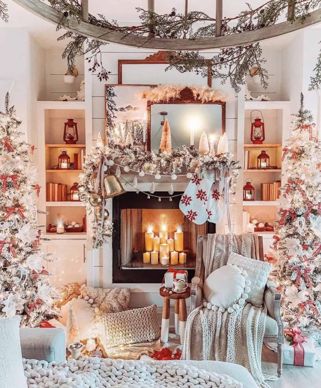 christmas decoration ideas living room Trang trí phòng room decorations christmas đón mừng lễ Giáng sinh