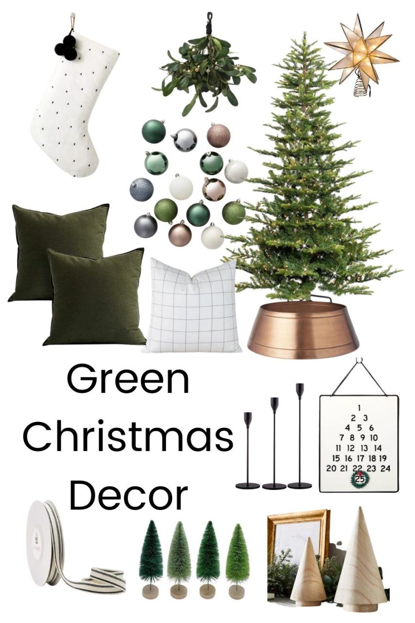 christmas decor green theme Green Christmas Decor Jenuine Home