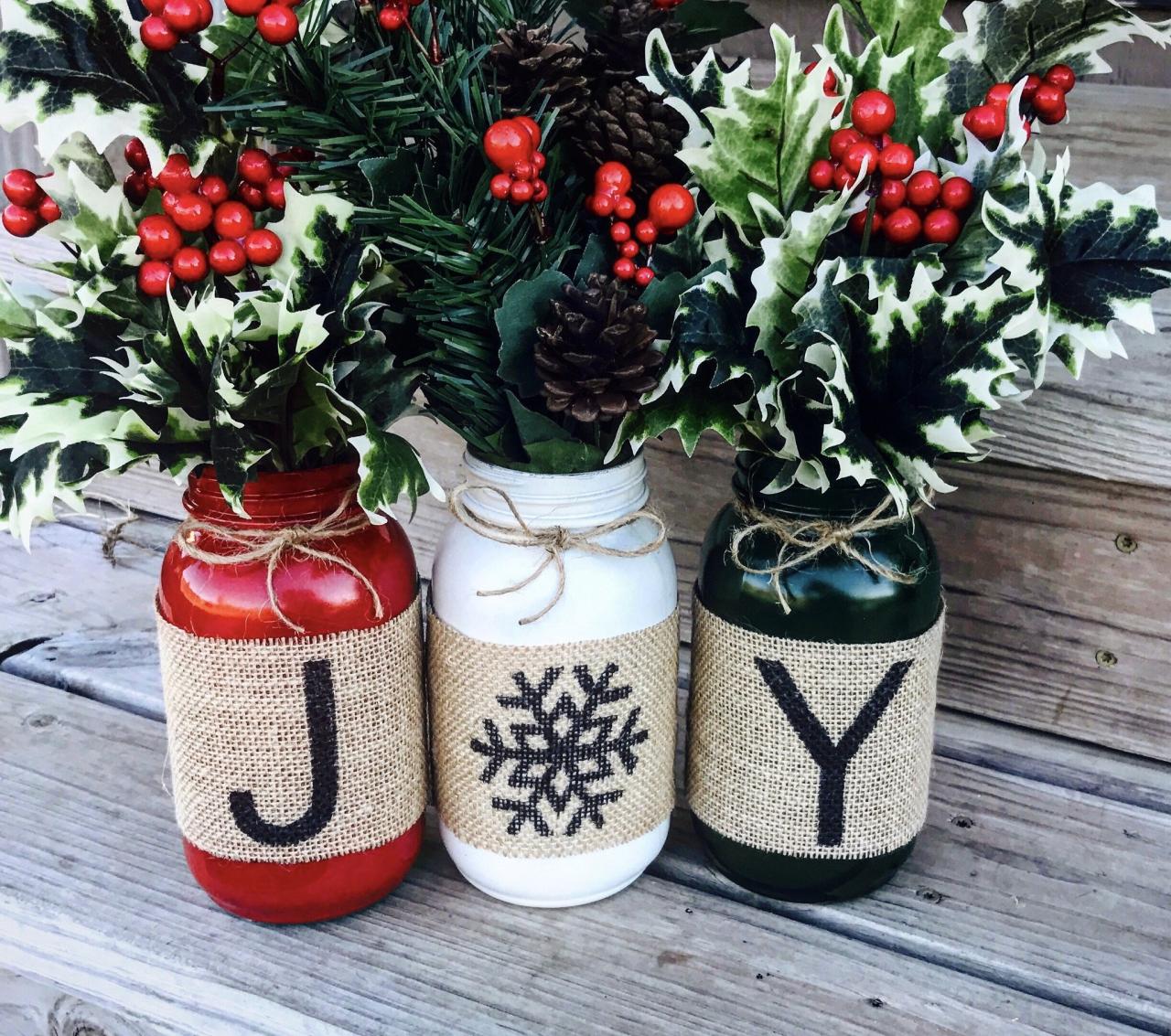 christmas jam jar decoration ideas 25 Mason Jar Christmas Decor Ideas That are Another Word for Enchanting