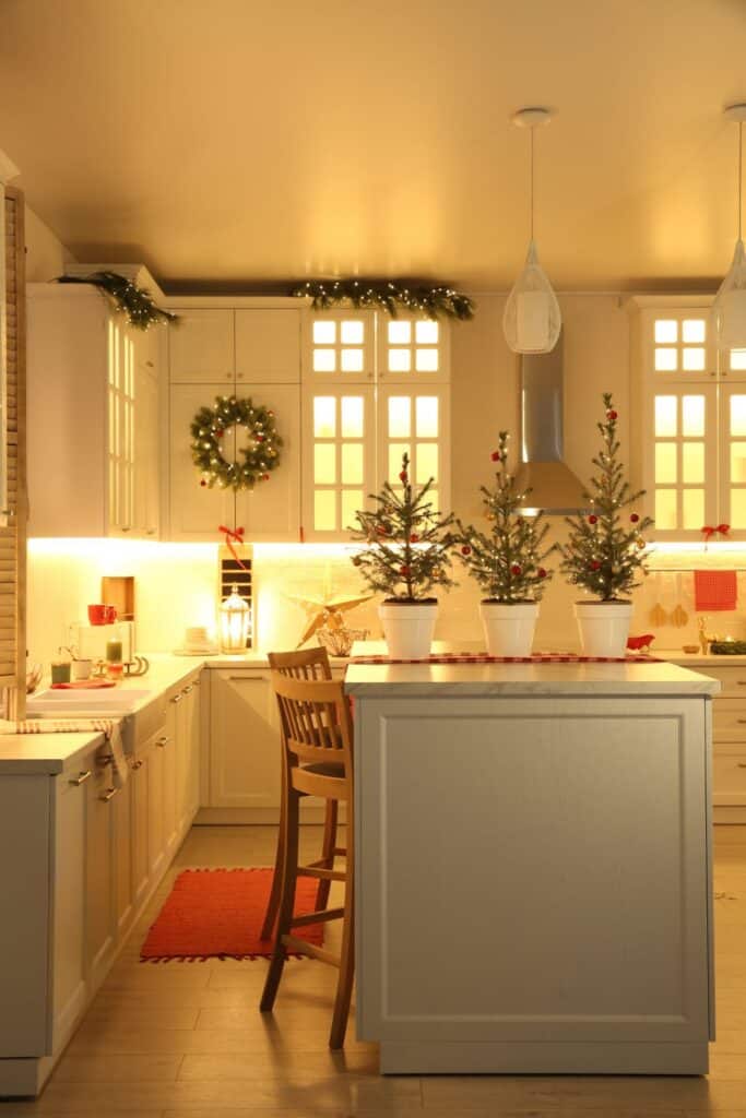 christmas decorating ideas for kitchen cabinets How to Decorate Kitchen for Christmas