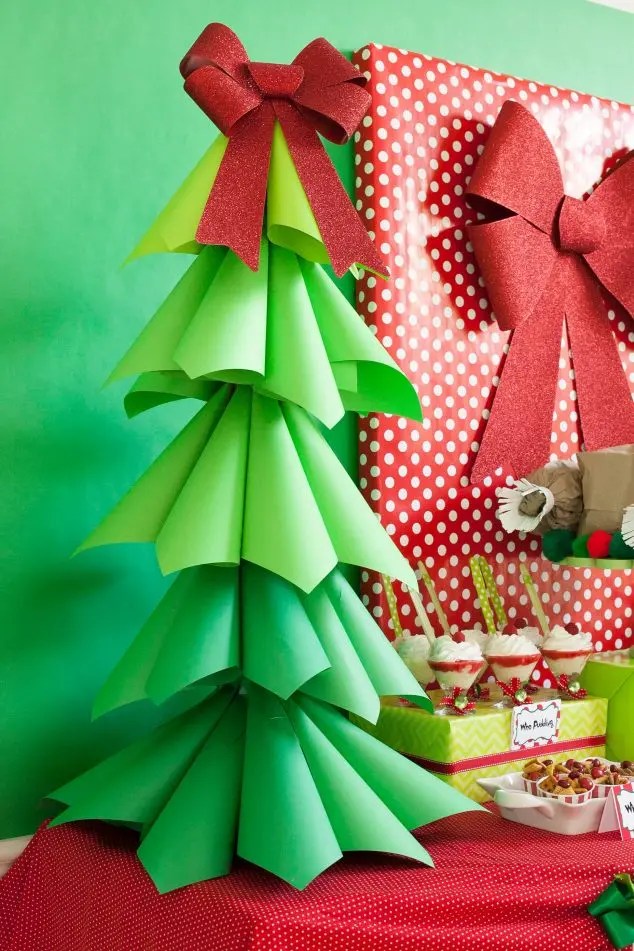 christmas decor ideas using paper 24+ DIYs on How to Make a Paper Christmas Tree Guide Patterns