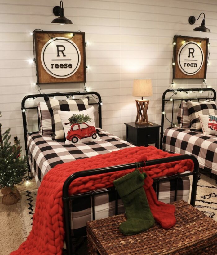 buffalo plaid christmas decor black and white Holiday Decor Trend I’m Seeing Everywhere Buffalo Plaid …love Maegan