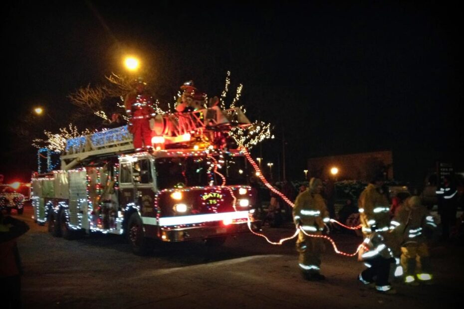 christmas fire truck decor fire truck with christmas lights