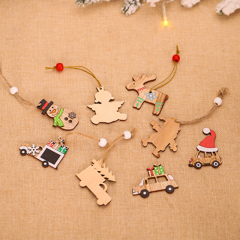 cheap christmas decorations sale wholesale Cheap Christmas Decorations Sale Christmas Cartoon Wooden Pendant