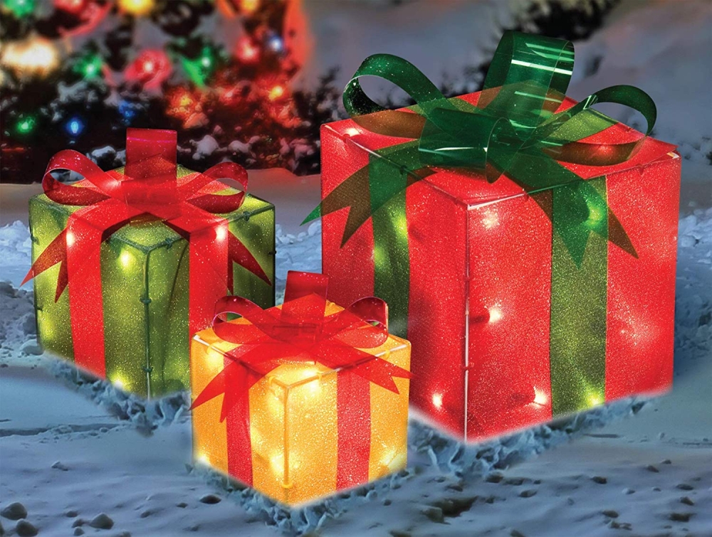 christmas decorations outdoor gift boxes Lighted Gift Box Christmas Outdoor Decorations Fresh Garden Decor