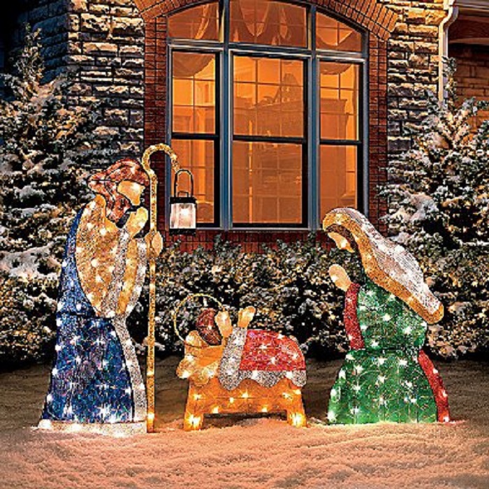 christmas decorations outdoor jesus Outdoor Christmas Decor Ideas Home Designing