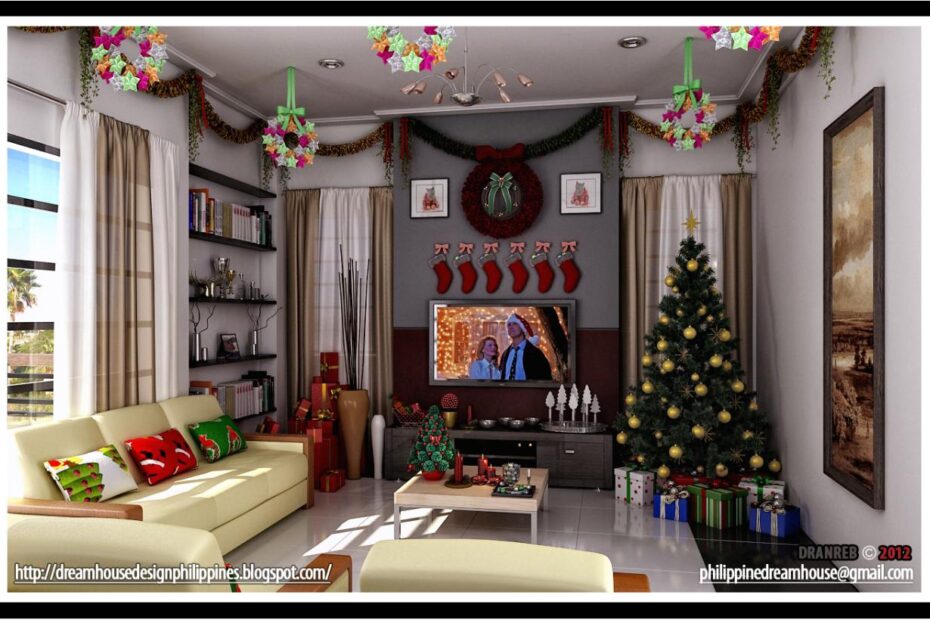 christmas decoration ideas at home philippines Philippine Dream House Design Living room Christmas decoration