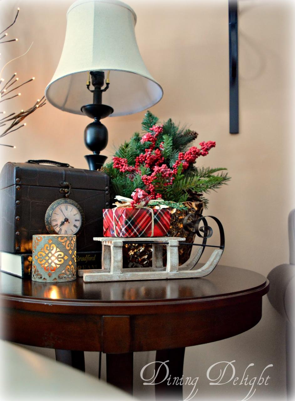 end table christmas decor ideas Dining Delight Christmas Decor for End Tables