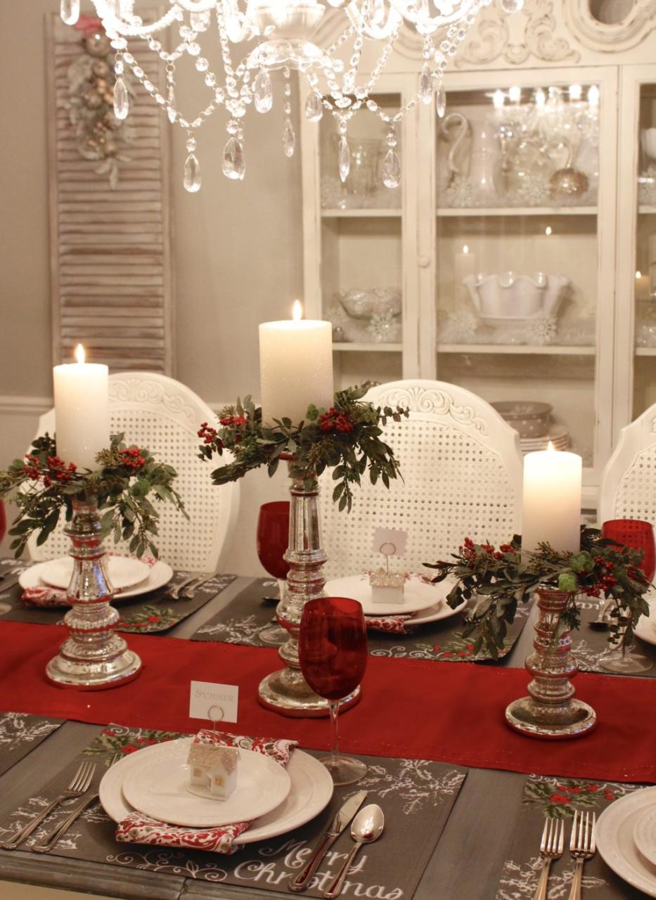 christmas decoration ideas table Seven Christmas Tablescape Ideas Summer Adams