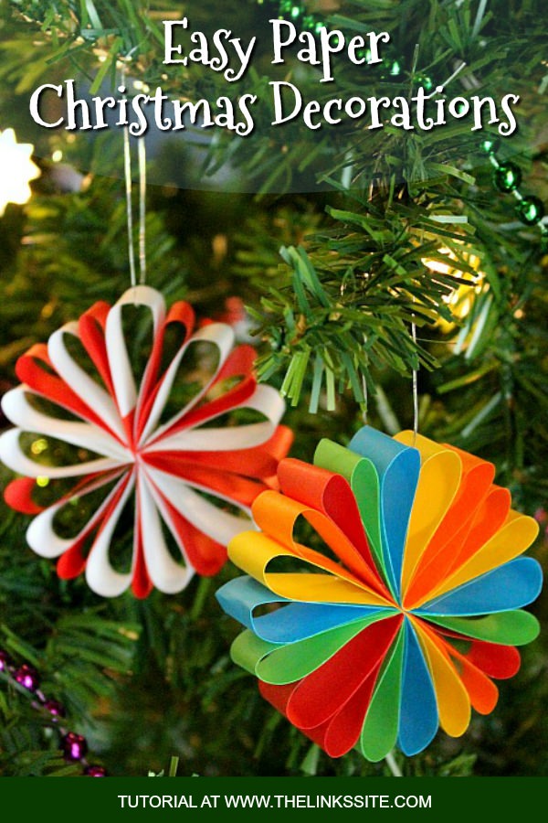 christmas decoration ideas using paper Beautiful Paper Christmas Decorations The Links Site